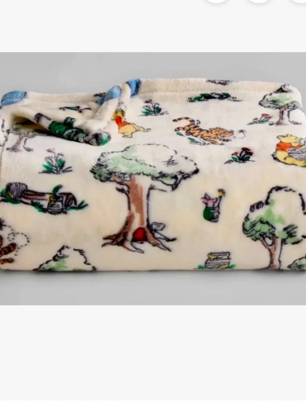 Classic Winnie the Pooh Hundred Acre Wood Oversized Plush Throw Blanket NEW